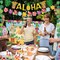 Hawaiian Aloha Party Banner Decorations, Pre-Strung Luau Banner Sign, NO-DIY Aloha Banner for Tropical Hawaiian Luau Tiki Summer Aloha Party Beach Pool Birthday Supplies Decorations